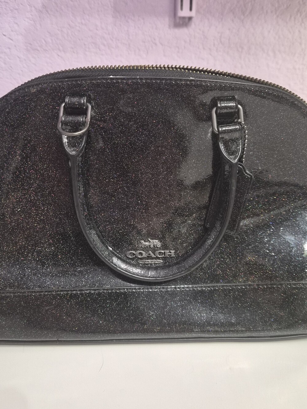 Coach X NASA  Glitter Mini Sierra Dome Satchel Purse